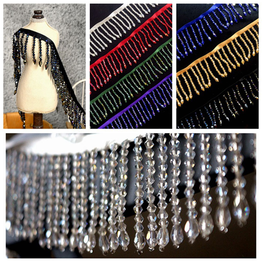 5 Color Tassels Beaded Lace Tr - مراجعة Beaded Trim Fringe وسعره