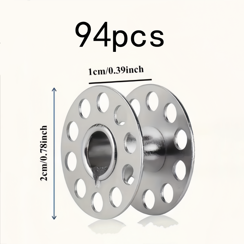 94Pcs Rustproof Metal Bobbins, - مراجعة Embroidery Craft وسعره