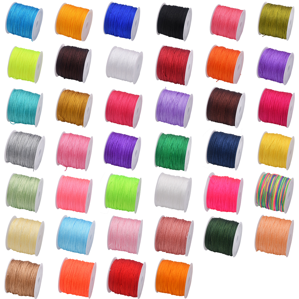 50Yds 0.8mm Crafts Nylon Cord  - مراجعة Beaded Trim Fringe وسعره