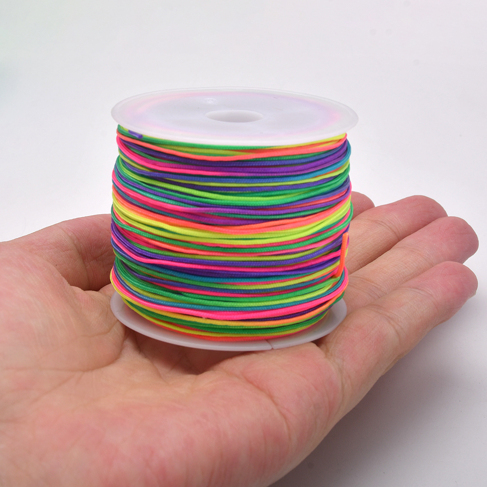 50Yds 0.8mm Crafts Nylon Cord  - مراجعة Beaded Trim Fringe وسعره