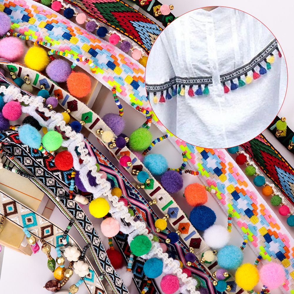 1yard Bohemia Tassel Lace Trim - مراجعة Tassel Fringe Trim وسعره