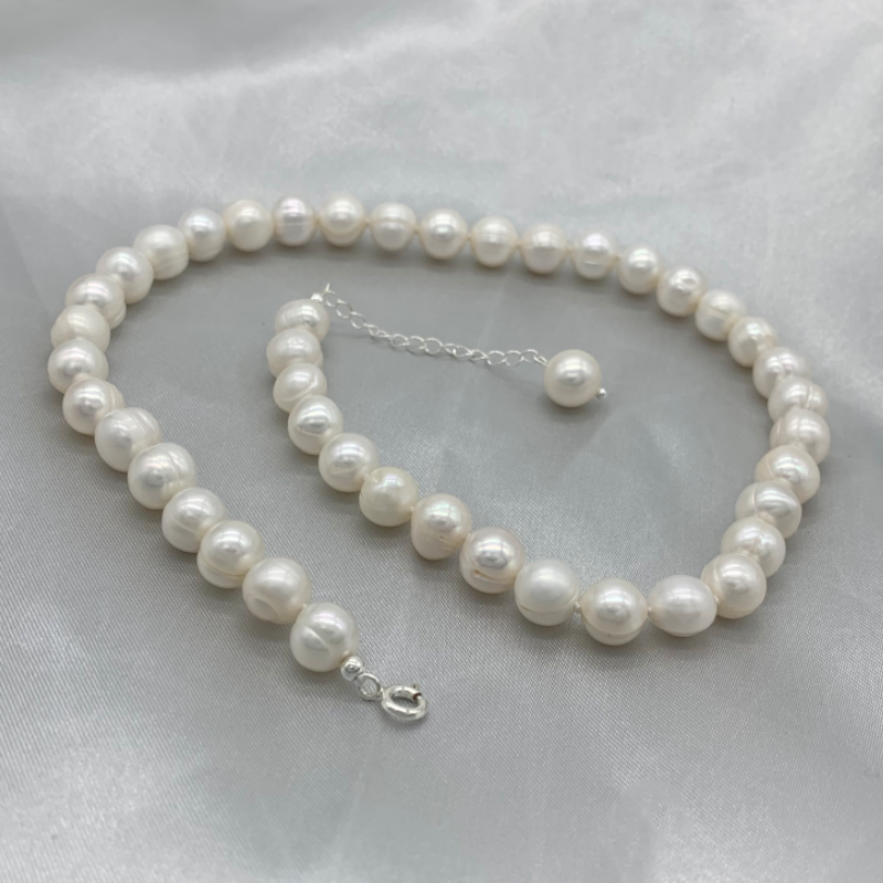 9-10mm Freshwater Pearl Neckla - مراجعة Pearl Trim Chain وسعره