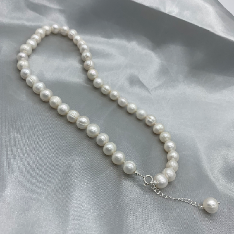 9-10mm Freshwater Pearl Neckla - مراجعة Pearl Trim Chain وسعره