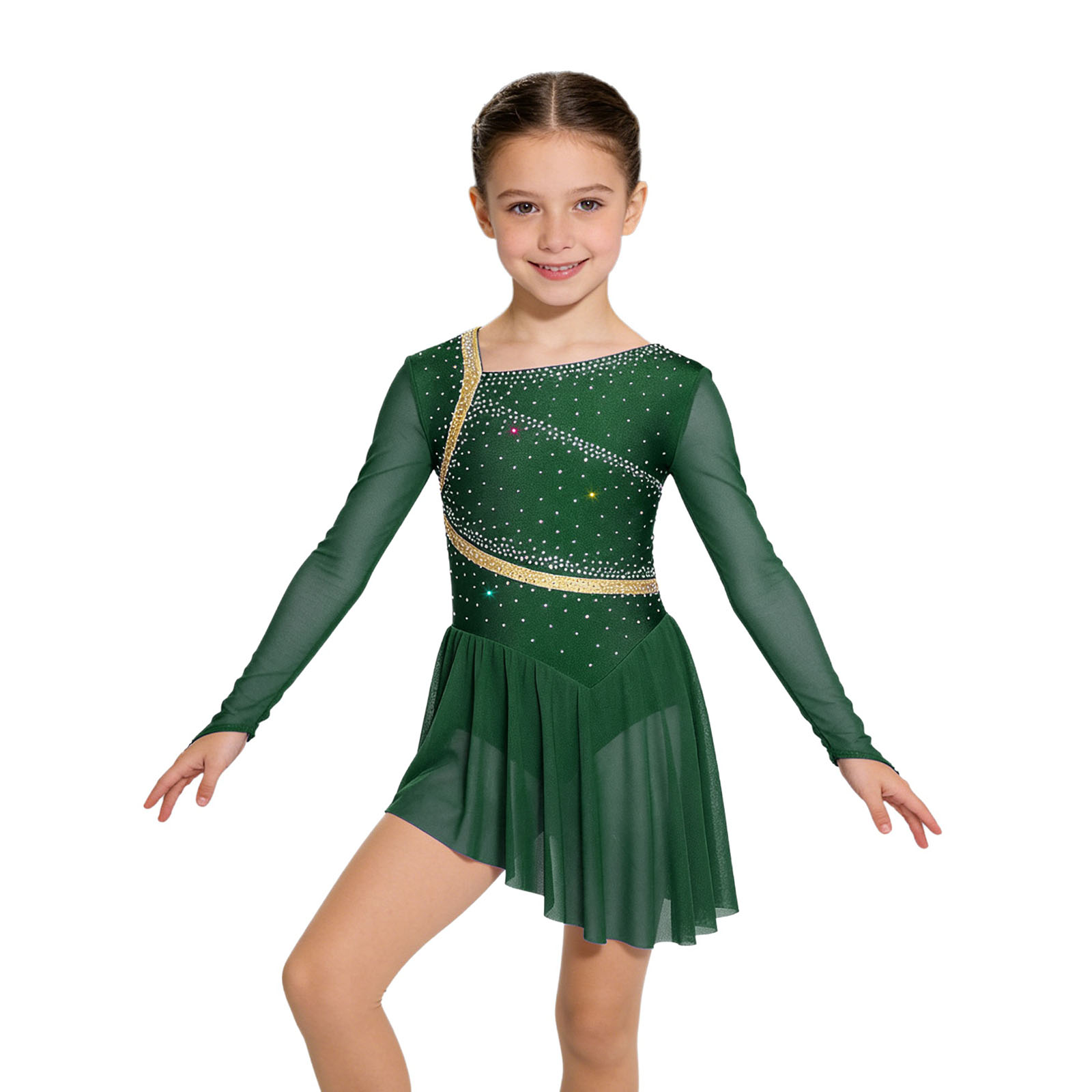 Kids Girls Figure Skating Lyri - مراجعة Rhinestone Banding Trim وسعره