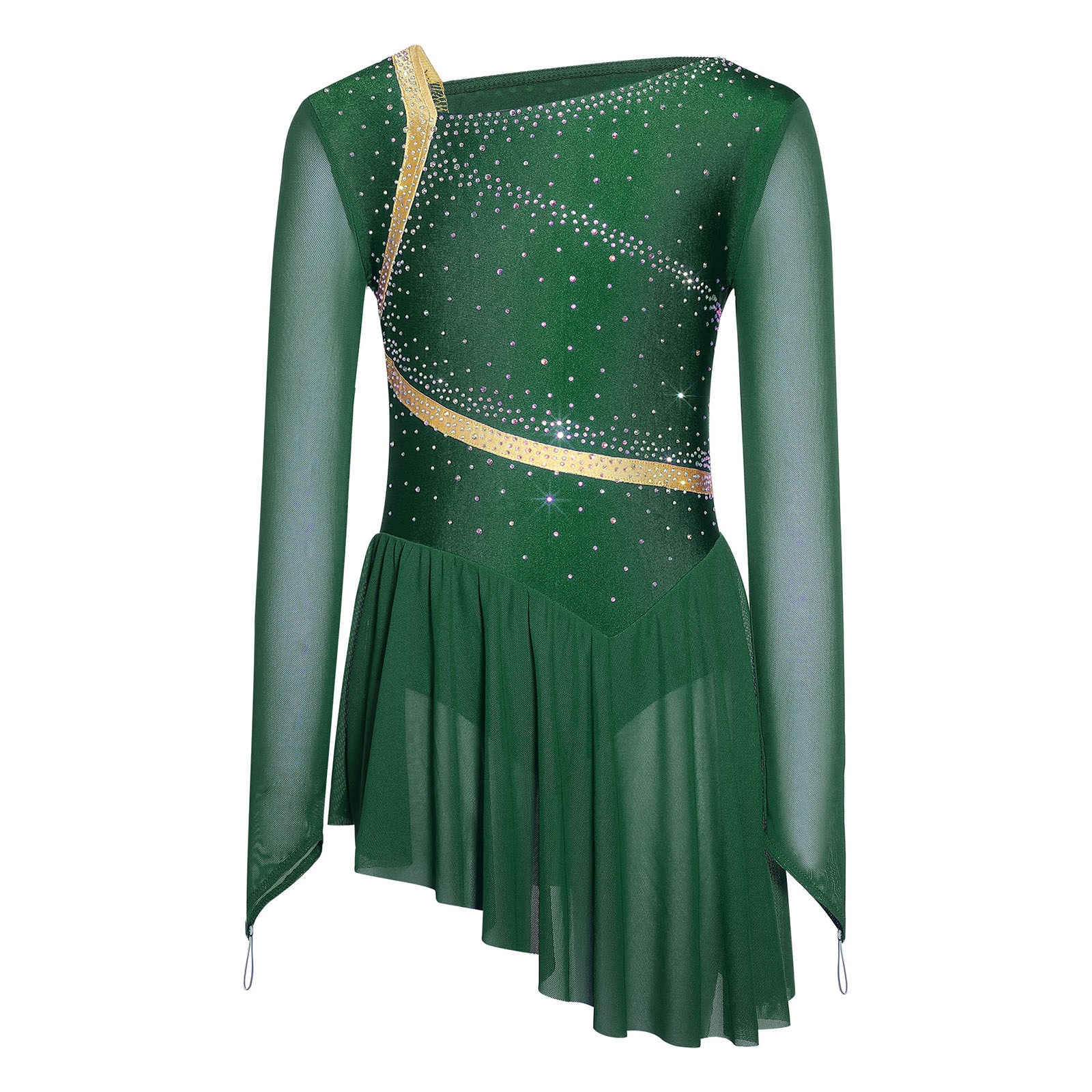 Kids Girls Figure Skating Lyri - مراجعة Rhinestone Banding Trim وسعره