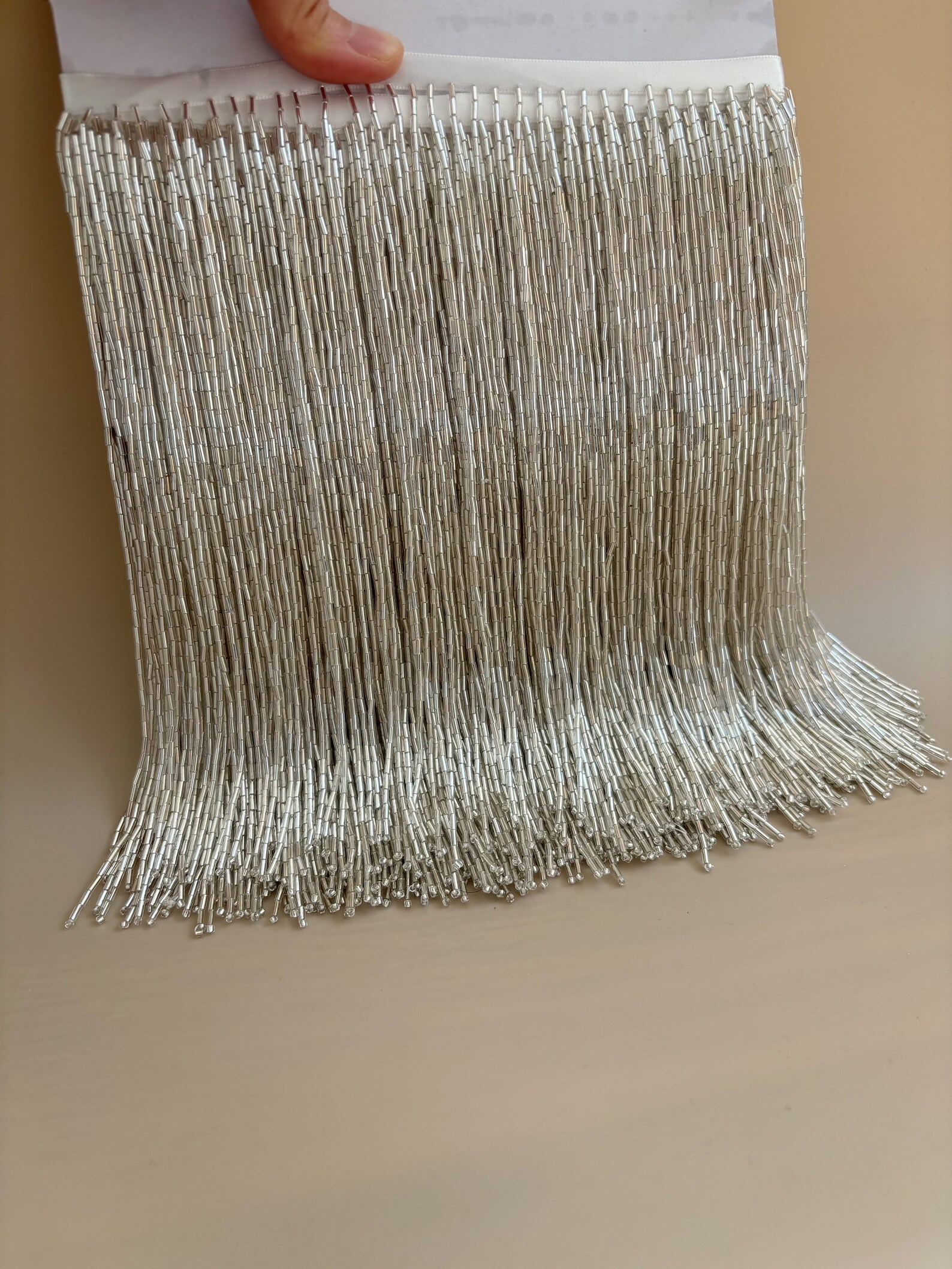 Silver Bead Fringe Trim For Ha - مراجعة Beaded Trim Fringe وسعره