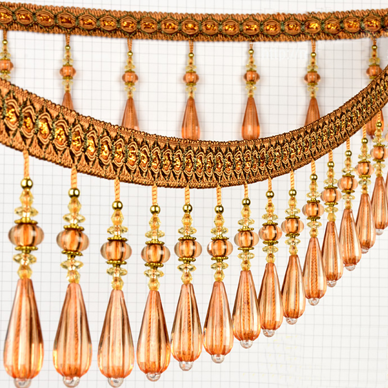 1M Crystal Pendant Tassel Drop - مراجعة Beaded Trim Fringe وسعره