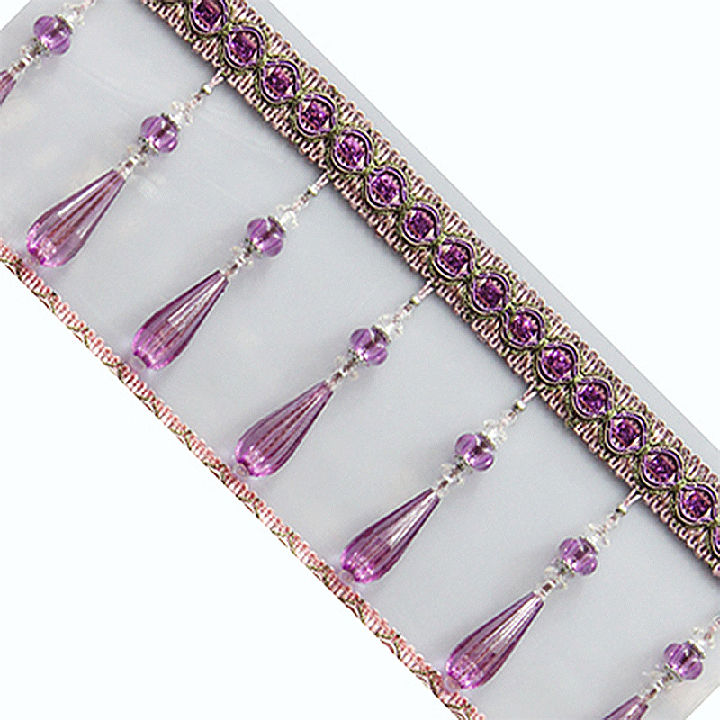 1M Crystal Pendant Tassel Drop - مراجعة Beaded Trim Fringe وسعره