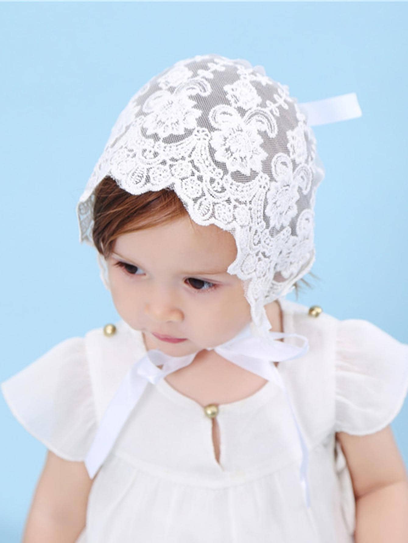 Baby Lace Brim Headband Hat He - مراجعة Embroidery Embellishments وسعره