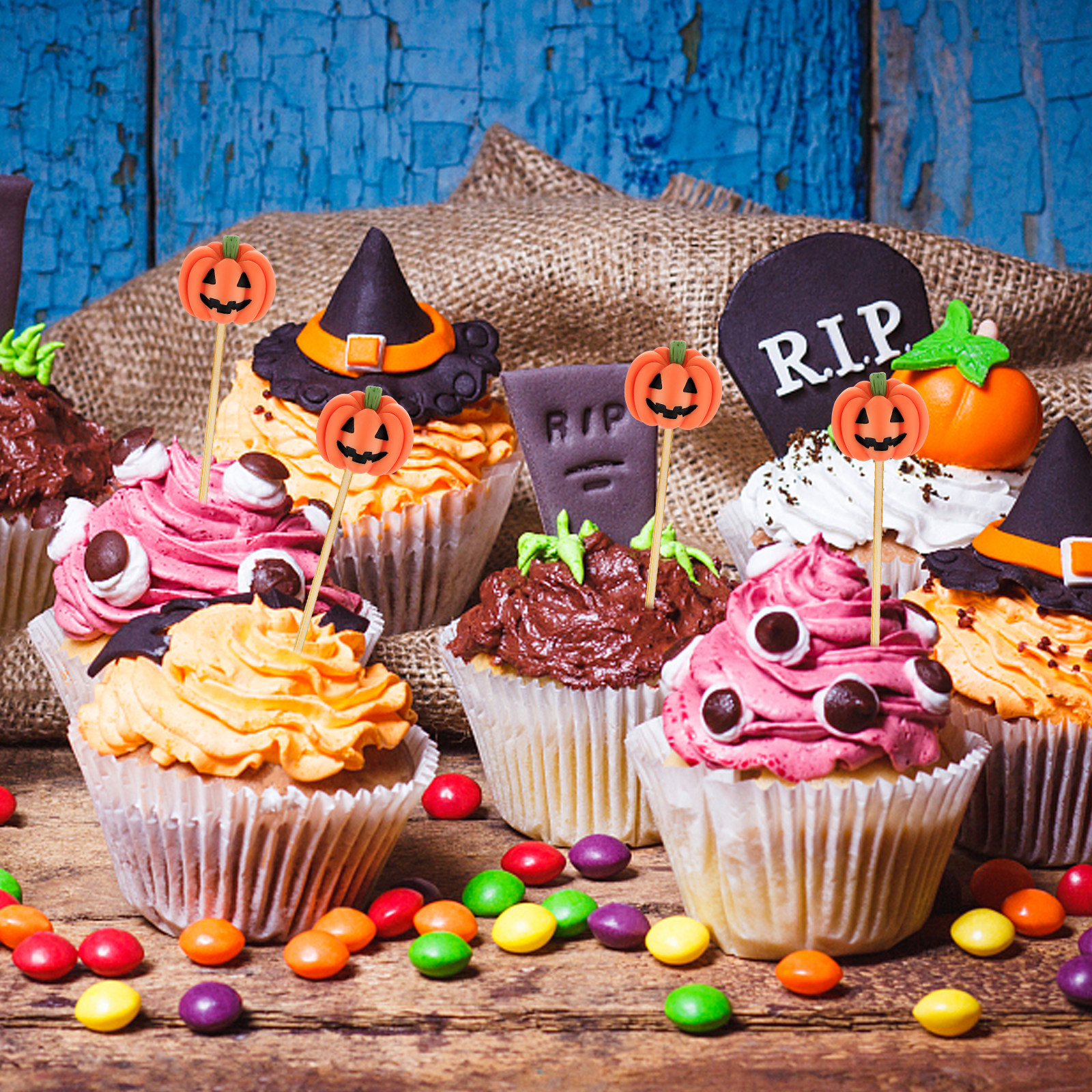 20Pcs Halloween Resin Pumpkin  - مراجعة Craft Embellishment وسعره