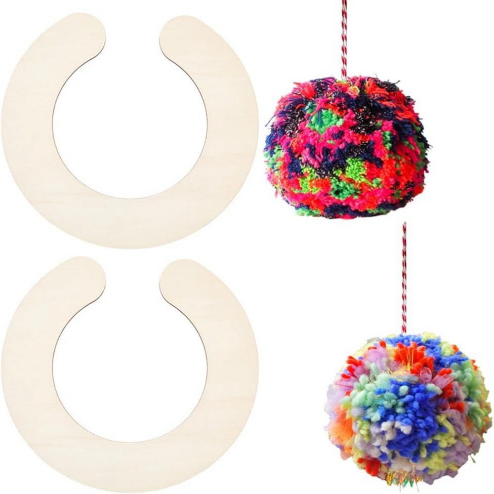 2pcs Wooden Pom Pom Maker Set  - مراجعة Pom Pom Maker Tool وسعره