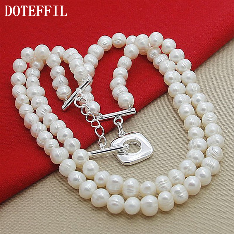 DOTEFFIL 8mm Double White Natu - مراجعة Pearl Trim Chain وسعره