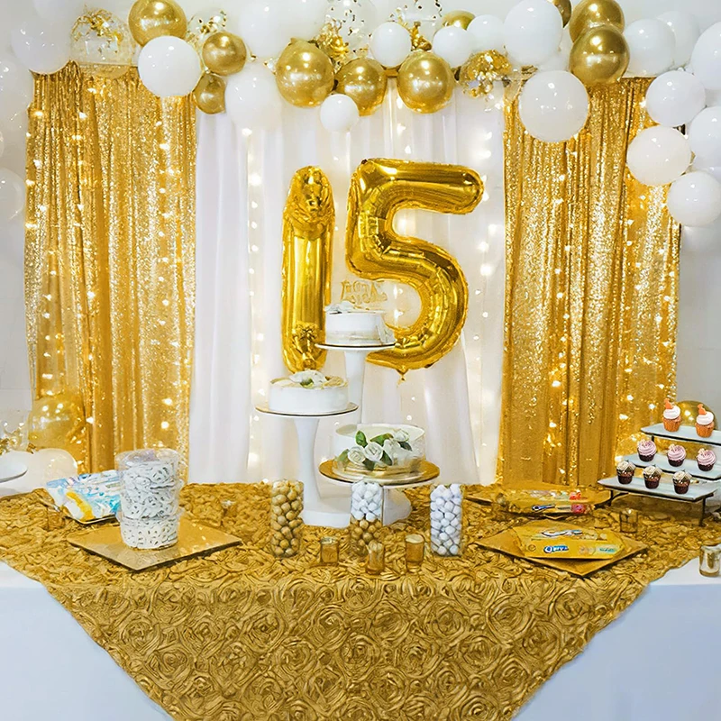 1PC Pink Sequin Backdrop Curta - مراجعة Sequin Fabric Panel وسعره