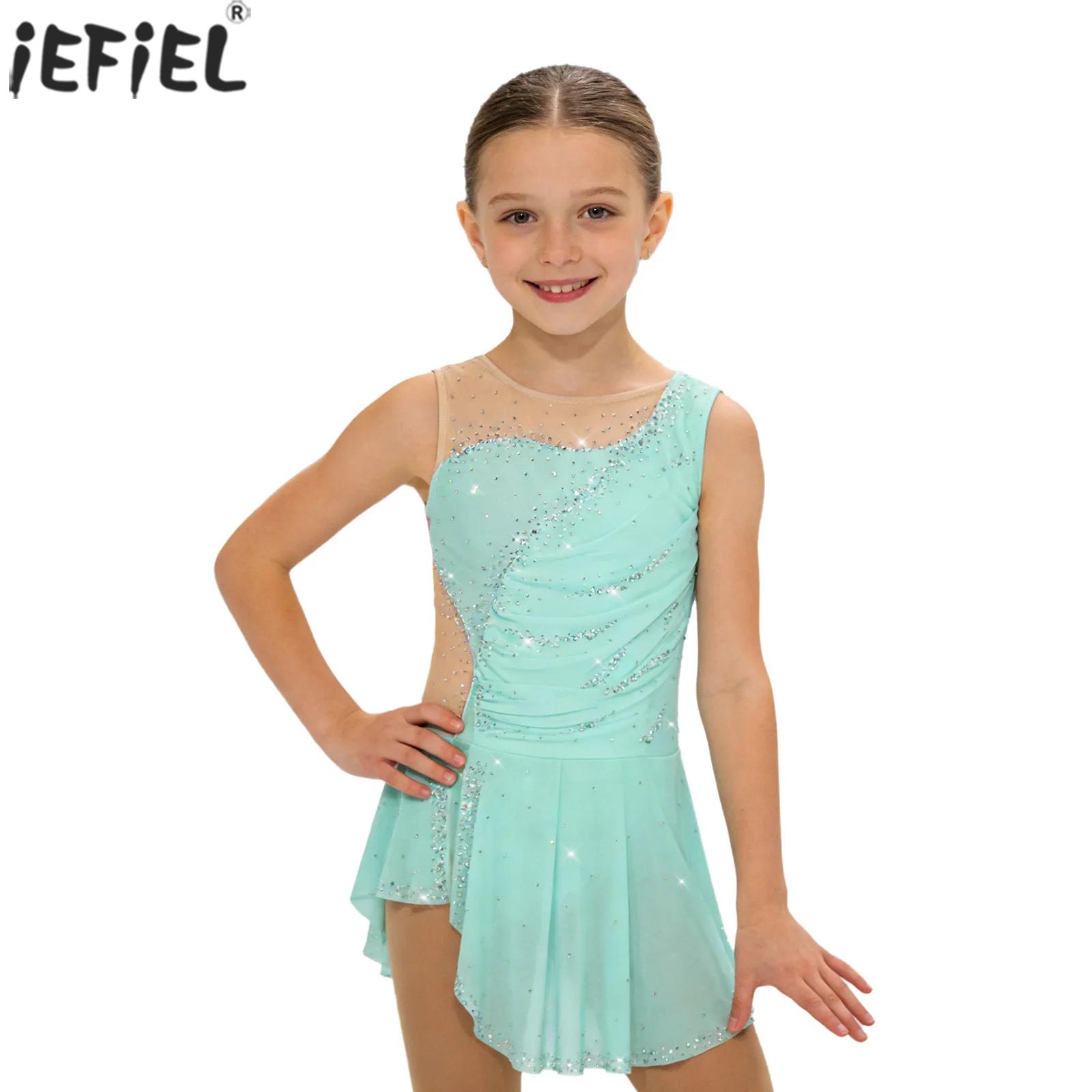 Kids Girls Figure Ice Skating  - مراجعة Rhinestone Banding Trim وسعره