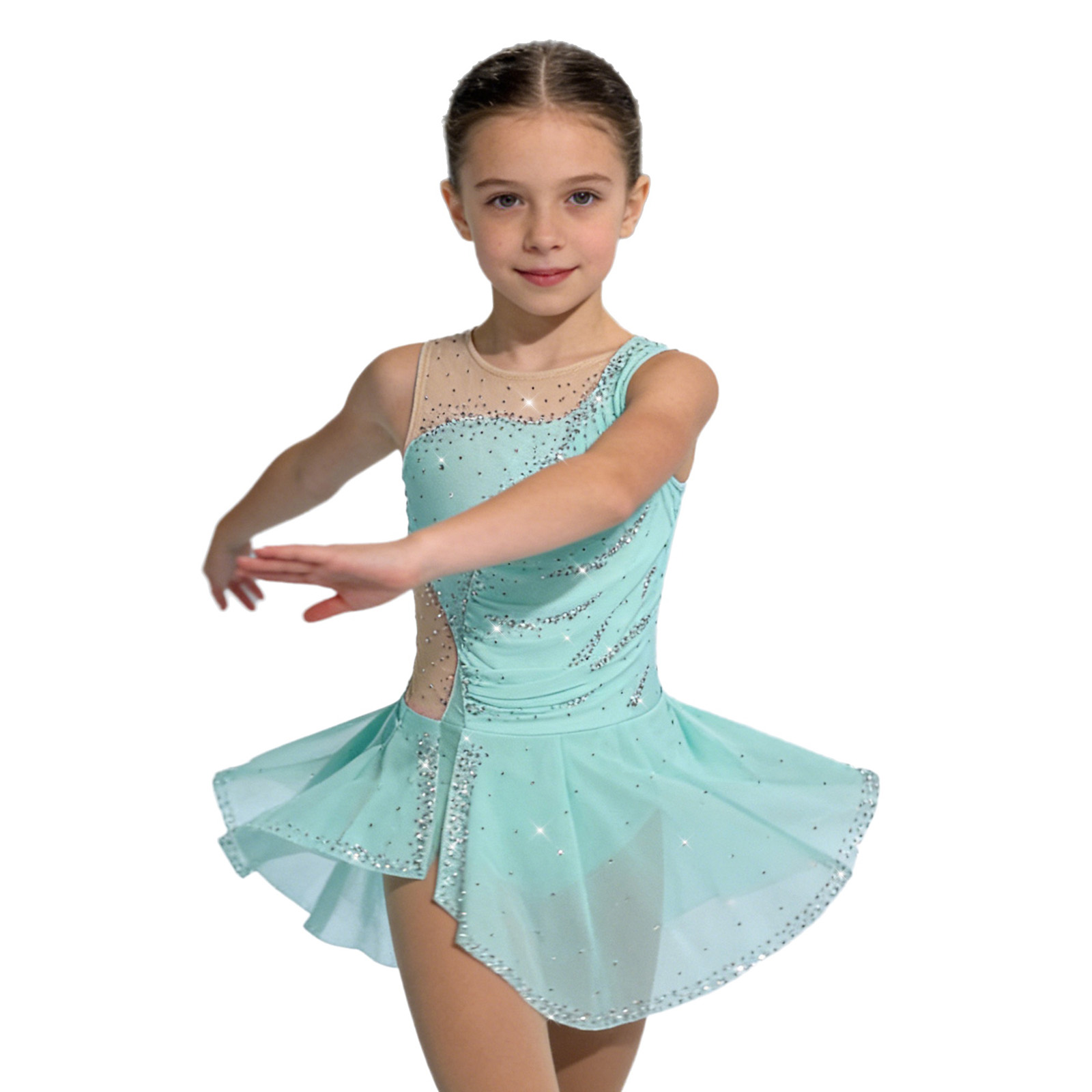 Kids Girls Figure Ice Skating  - مراجعة Rhinestone Banding Trim وسعره