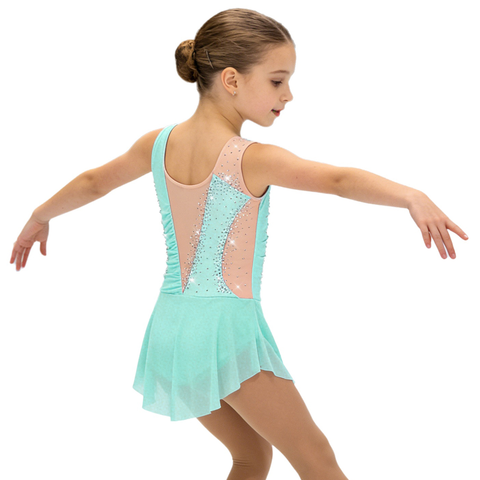 Kids Girls Figure Ice Skating  - مراجعة Rhinestone Banding Trim وسعره
