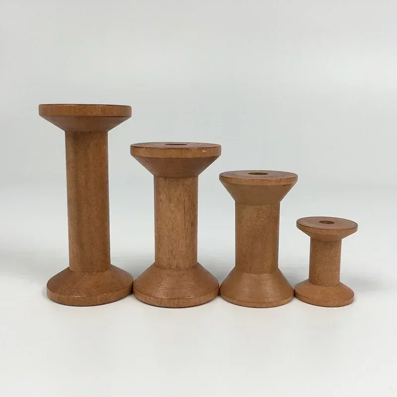 1Pc Vintage Wooden Spools DIY  - مراجعة Organza Ribbon Spool وسعره