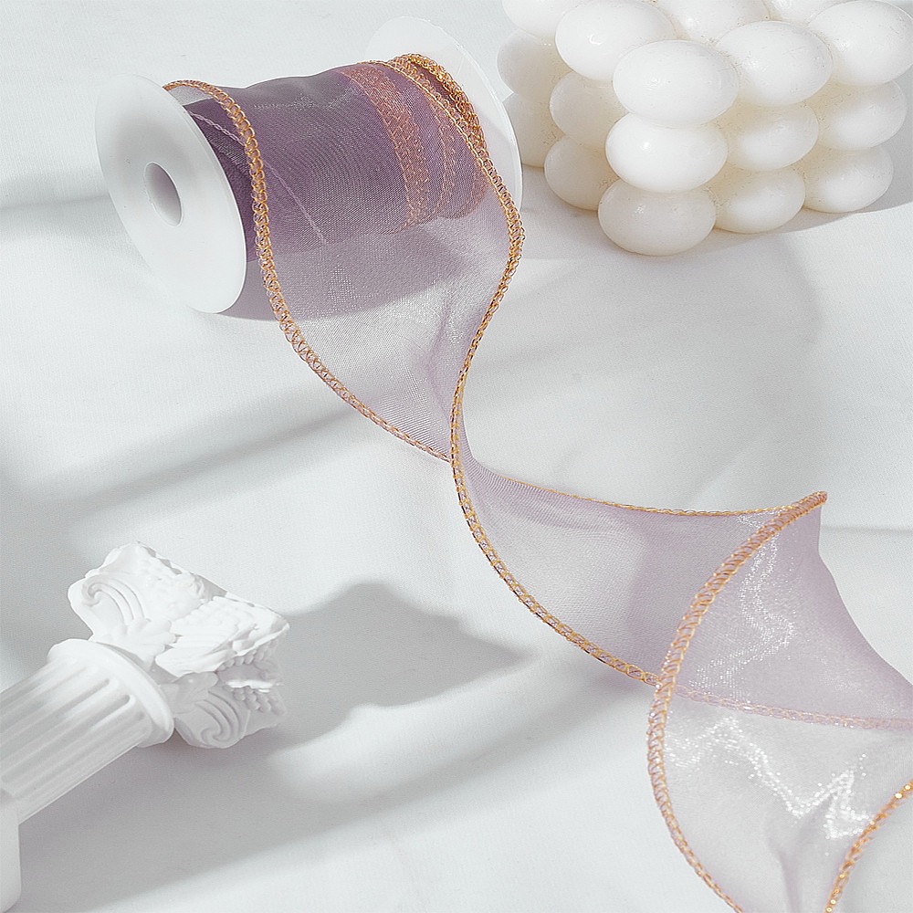 5 Yards Polyester Organza Ribb - مراجعة Organza Ribbon Spool وسعره