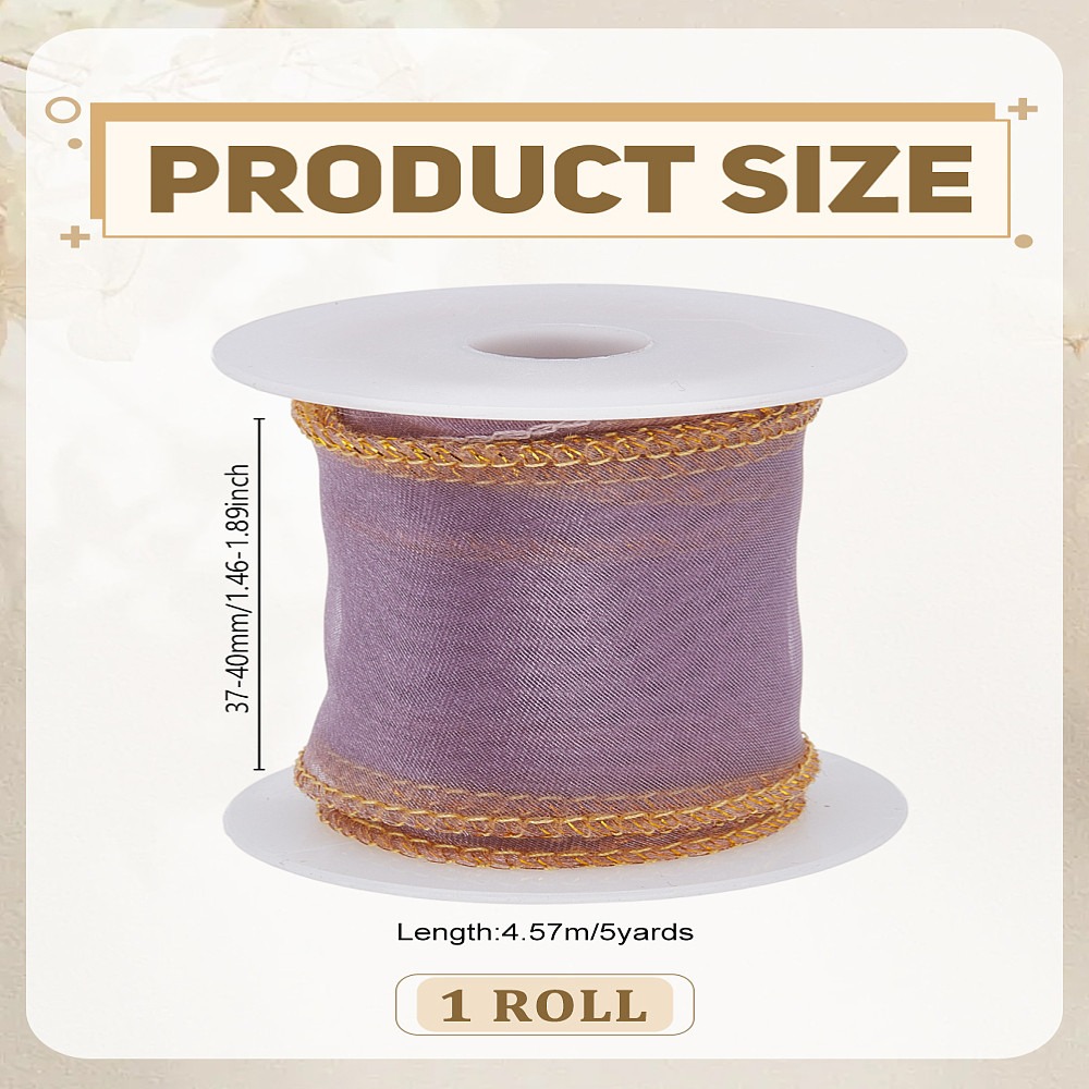 5 Yards Polyester Organza Ribb - مراجعة Organza Ribbon Spool وسعره