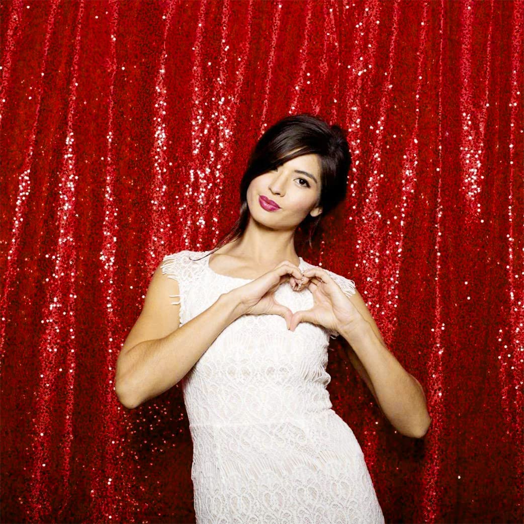 Silver Sequin Backdrop Curtain - مراجعة Sequin Fabric Panel وسعره
