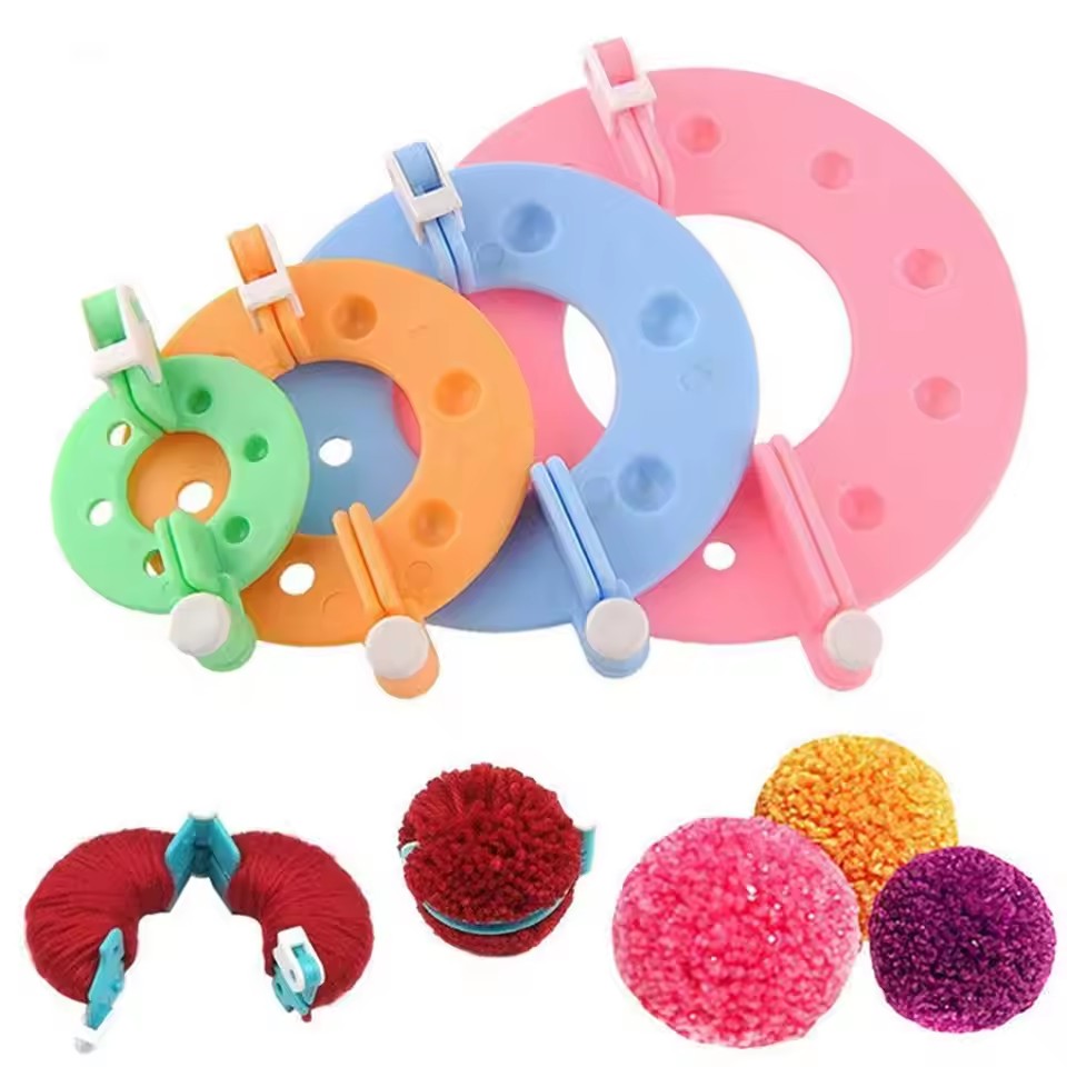 8PCS 4 Sizes Fluff Ball Weaver - مراجعة Pom Pom Maker Tool وسعره