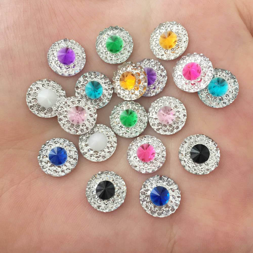Resin 10/12/16mm Double Color  - مراجعة Embellishment Glue Craft وسعره