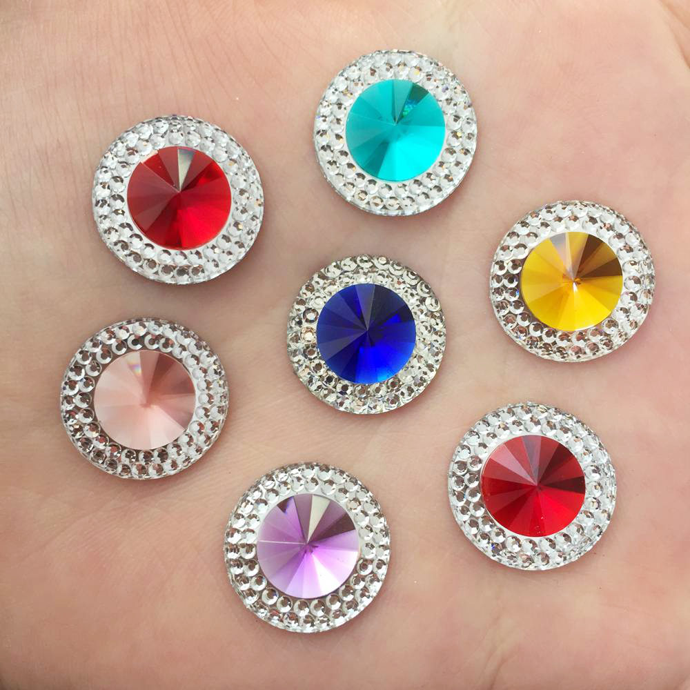 Resin 10/12/16mm Double Color  - مراجعة Embellishment Glue Craft وسعره