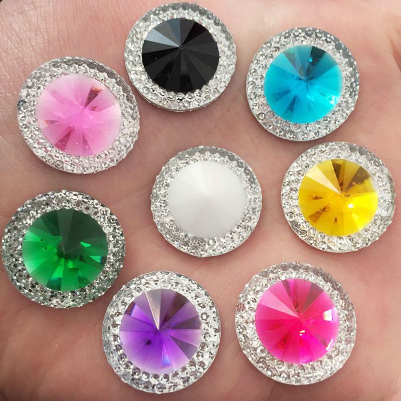 Resin 10/12/16mm Double Color  - مراجعة Embellishment Glue Craft وسعره