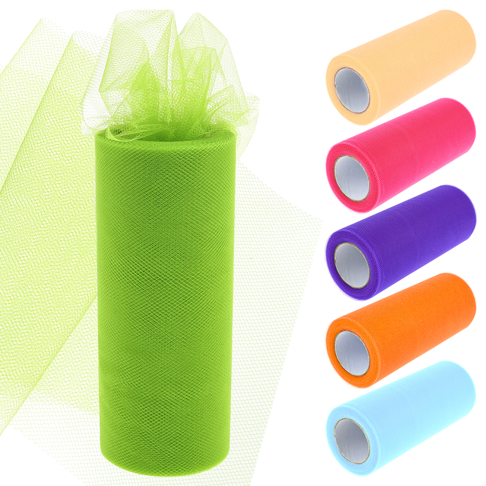6 Colours Organza Tulle Fabric - مراجعة Organza Ribbon Spool وسعره