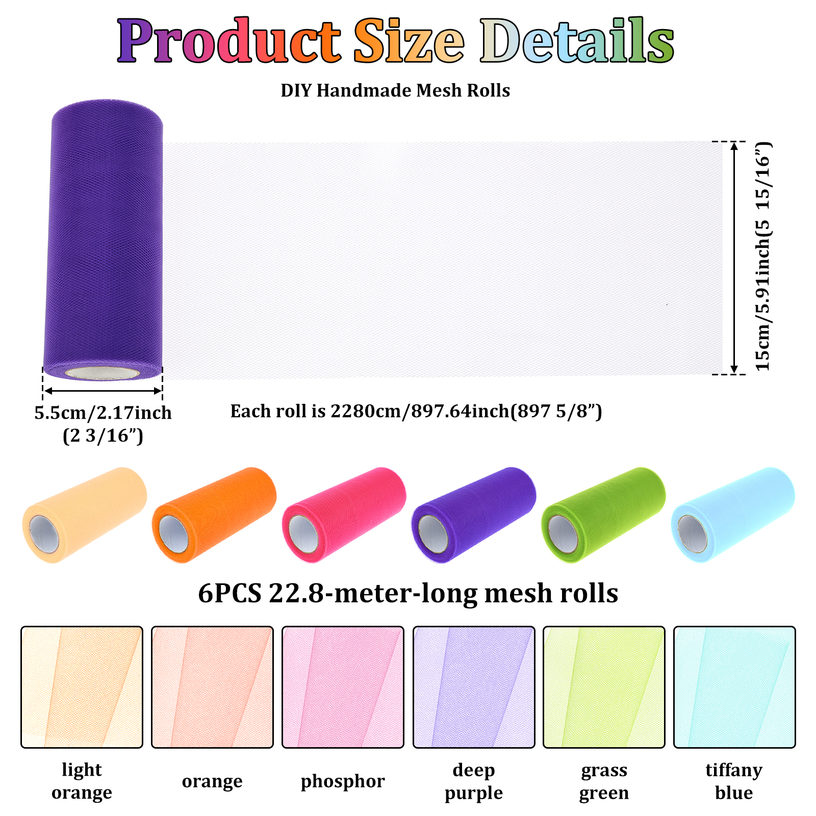 6 Colours Organza Tulle Fabric - مراجعة Organza Ribbon Spool وسعره
