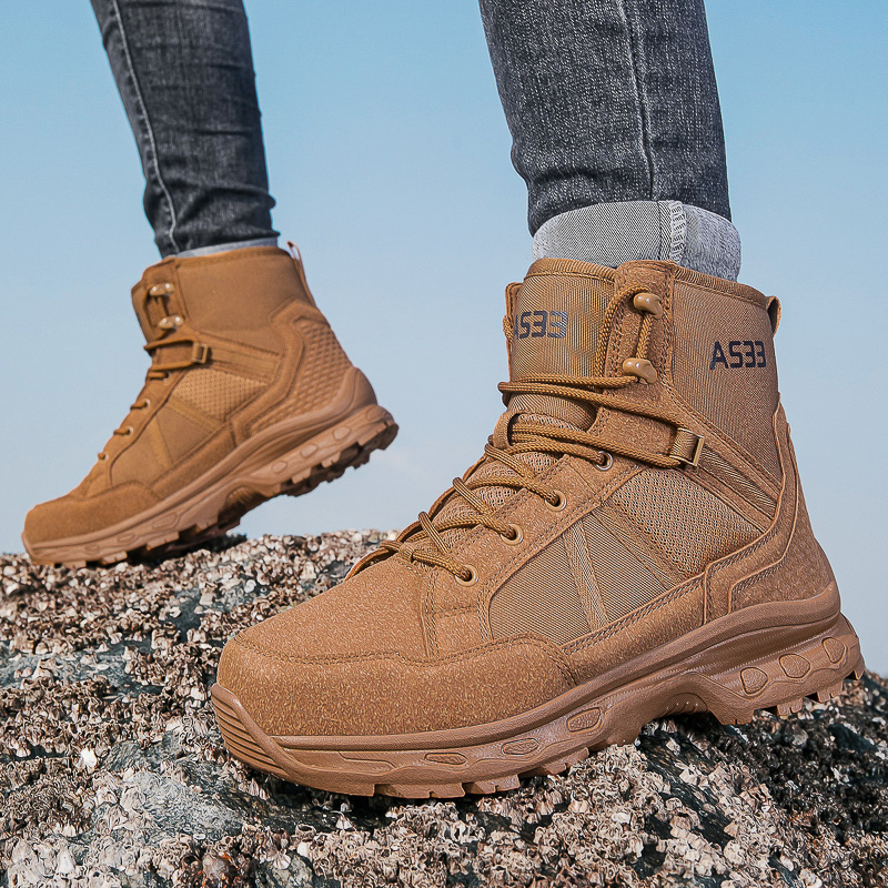 Men's Military Tactical Boots  - مراجعة Guipure Lace Panel وسعره