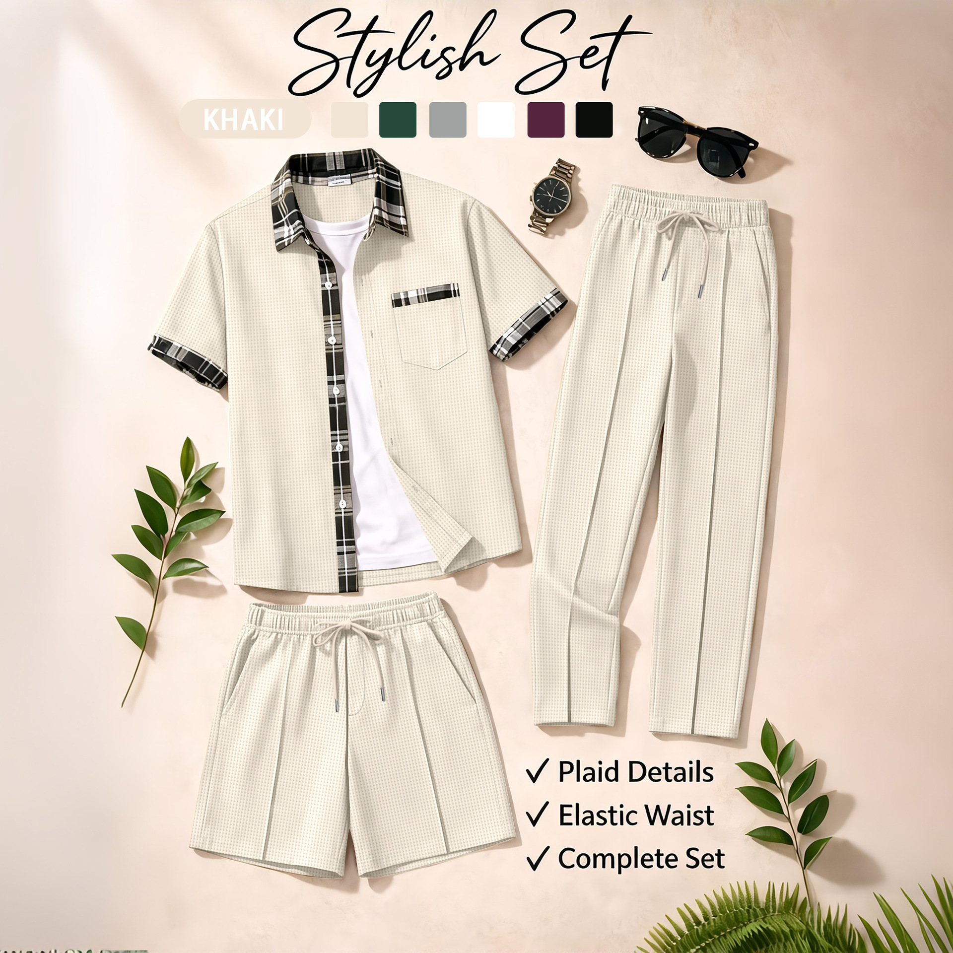 Men's 3 Piece Waffle Knit Trac - مراجعة Embellish Knit وسعره