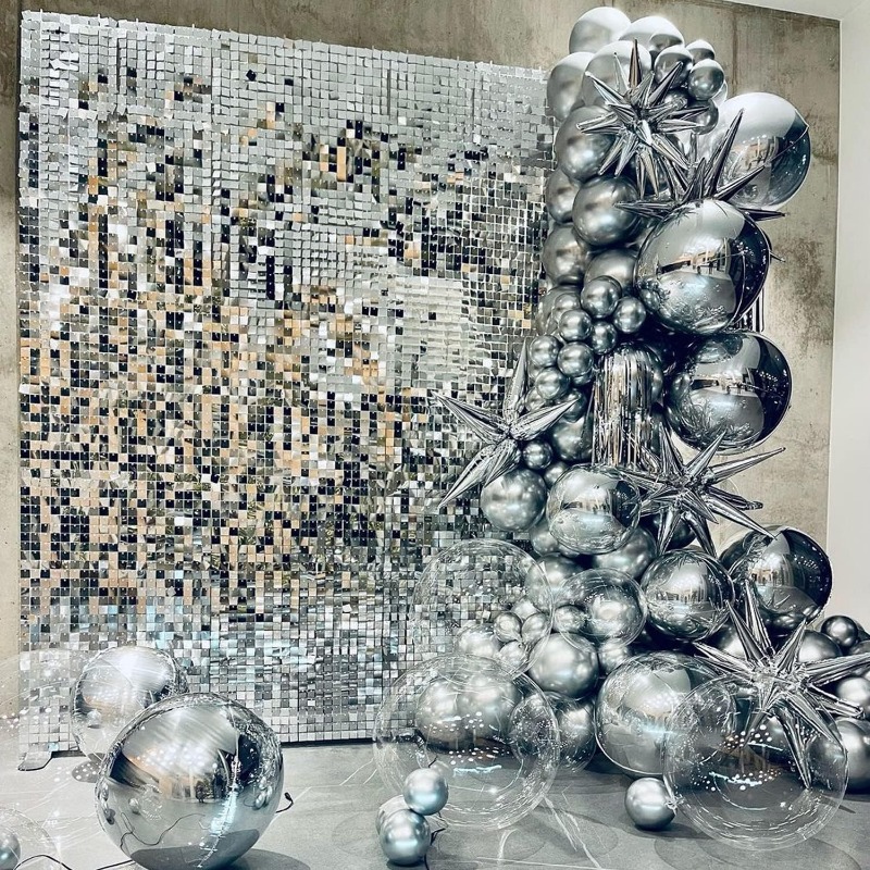 12/16/18/24PCS Shimmer Wall Ba - مراجعة Sequin Fabric Panel وسعره
