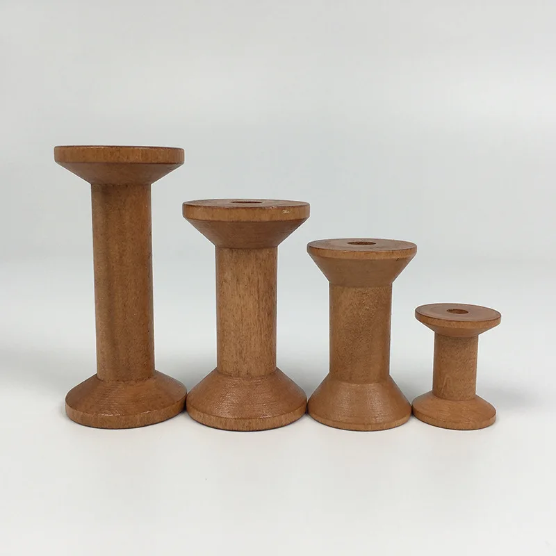 1Pc Vintage Wooden Spools DIY  - مراجعة Organza Ribbon Spool وسعره
