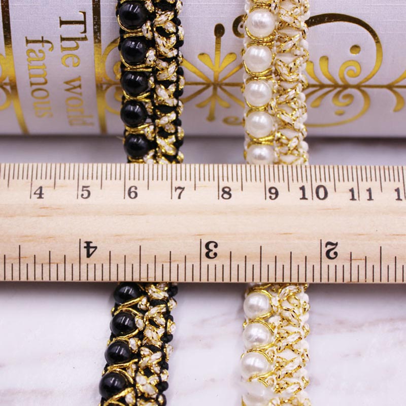 10yards DIY accessories Pearl  - مراجعة Fringe Ribbon Sewing وسعره