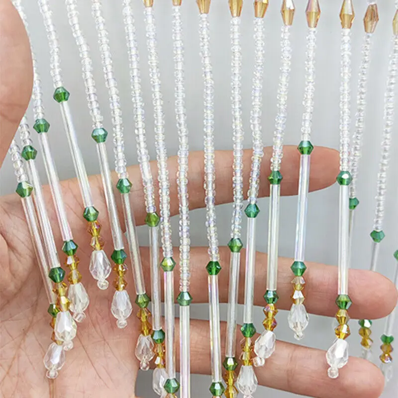 Glass Tube Fringe Tassel 16cm  - مراجعة Beaded Trim Fringe وسعره