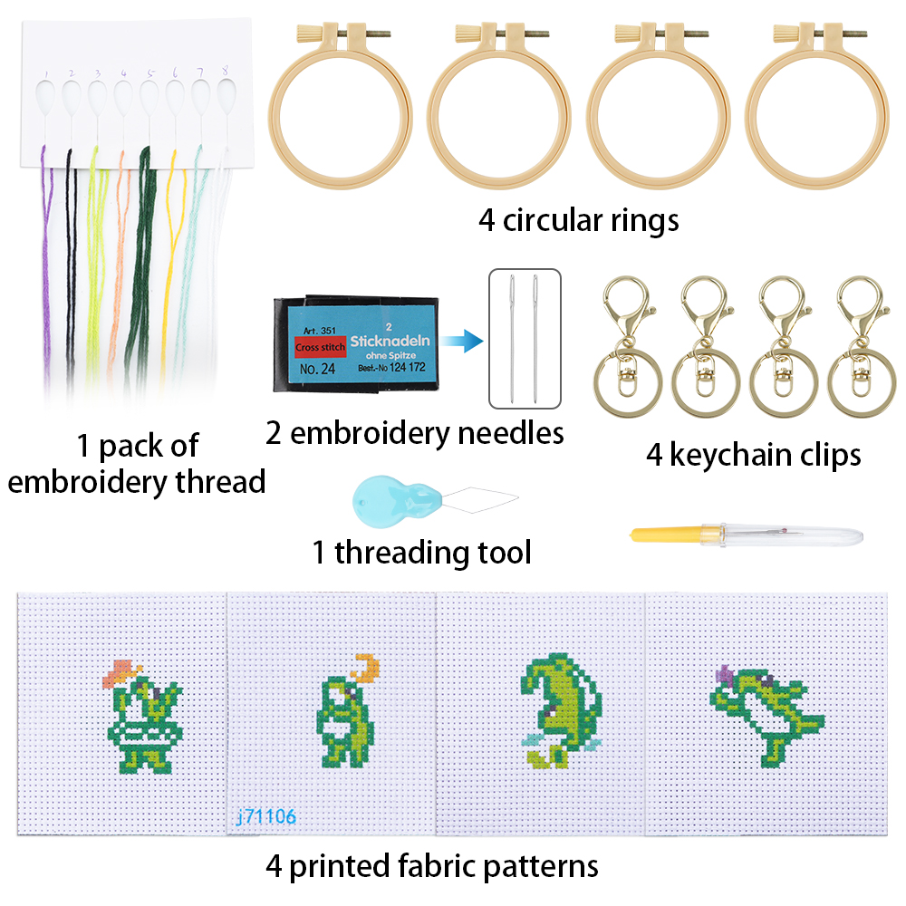 4pcs Embroidery Starter Kit DI - مراجعة Embroidery Craft وسعره