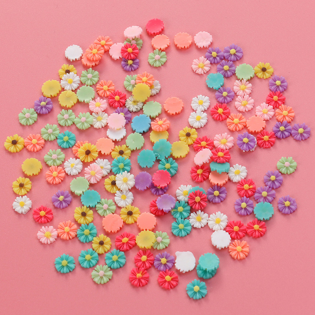 50Pcs 9Mm Small Daisy Resin Fl - مراجعة Craft Embellishment وسعره