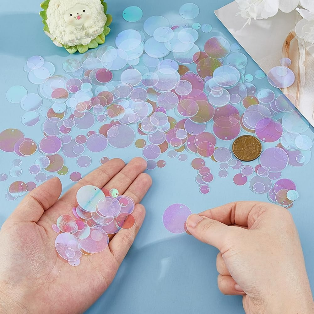 1800Pcs 6 Sizes Loose Sequin F - مراجعة Embroidery Craft وسعره