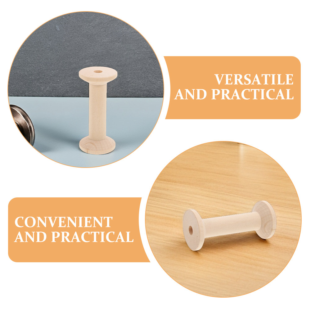 4Pcs Wooden Bobbin Set Smooth  - مراجعة Embroidery Craft وسعره