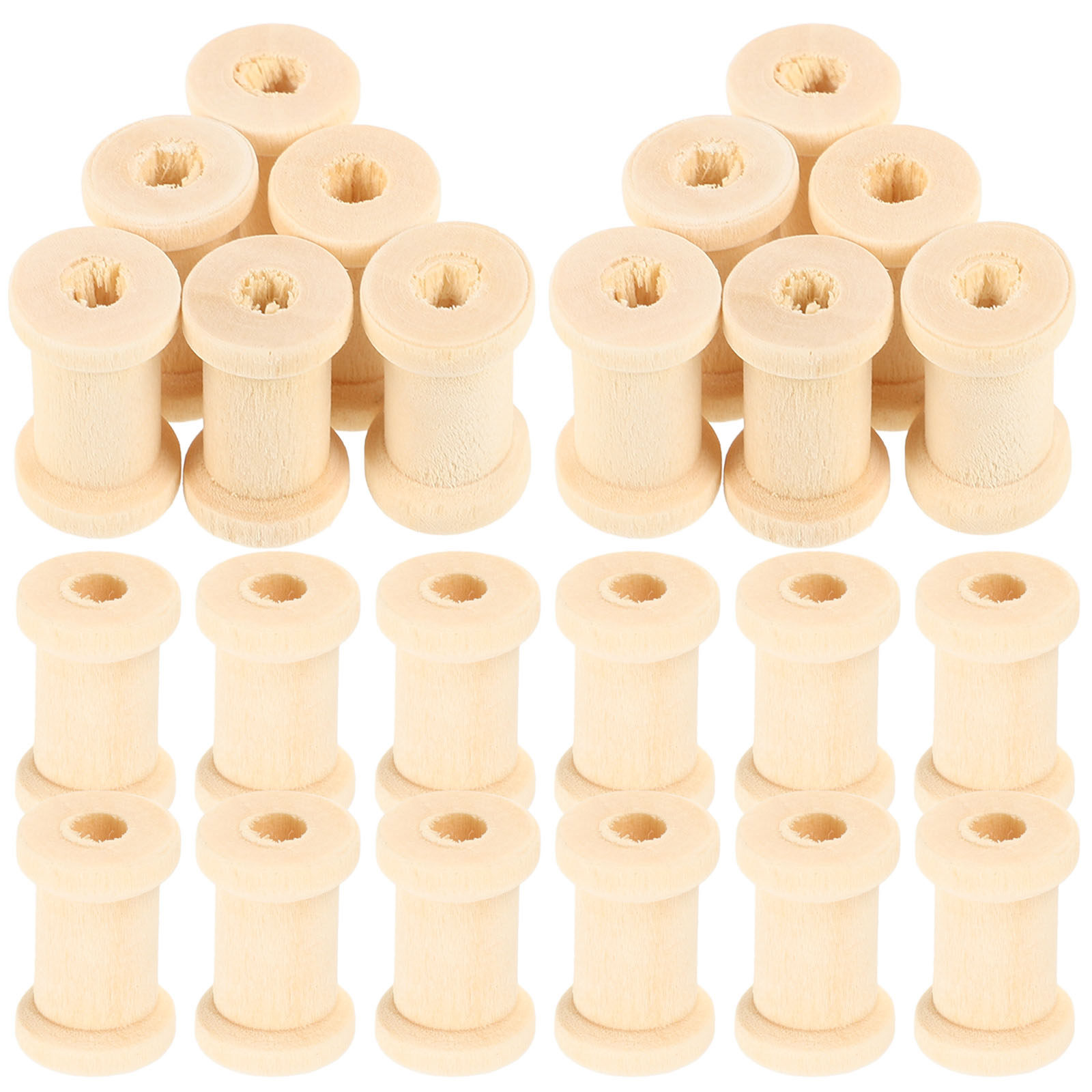 100Pcs Wooden Spools Yarn Hold - مراجعة Embroidery Craft وسعره