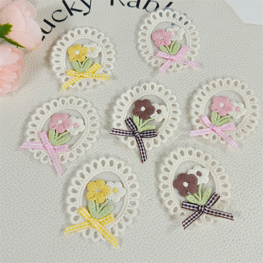 10PCS New Spring Summer Fresh  - مراجعة Applique Patch Flower وسعره