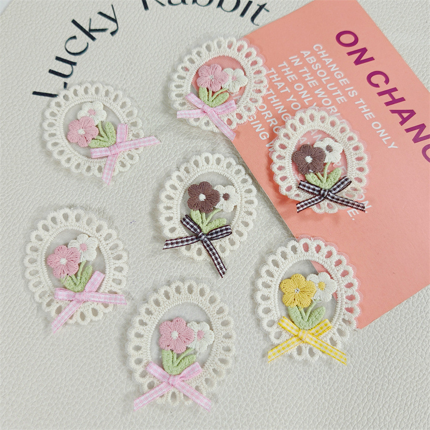 10PCS New Spring Summer Fresh  - مراجعة Applique Patch Flower وسعره