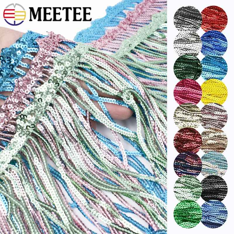 1-5Yards 17cm Latin DanceFring - مراجعة Fringe Ribbon Sewing وسعره