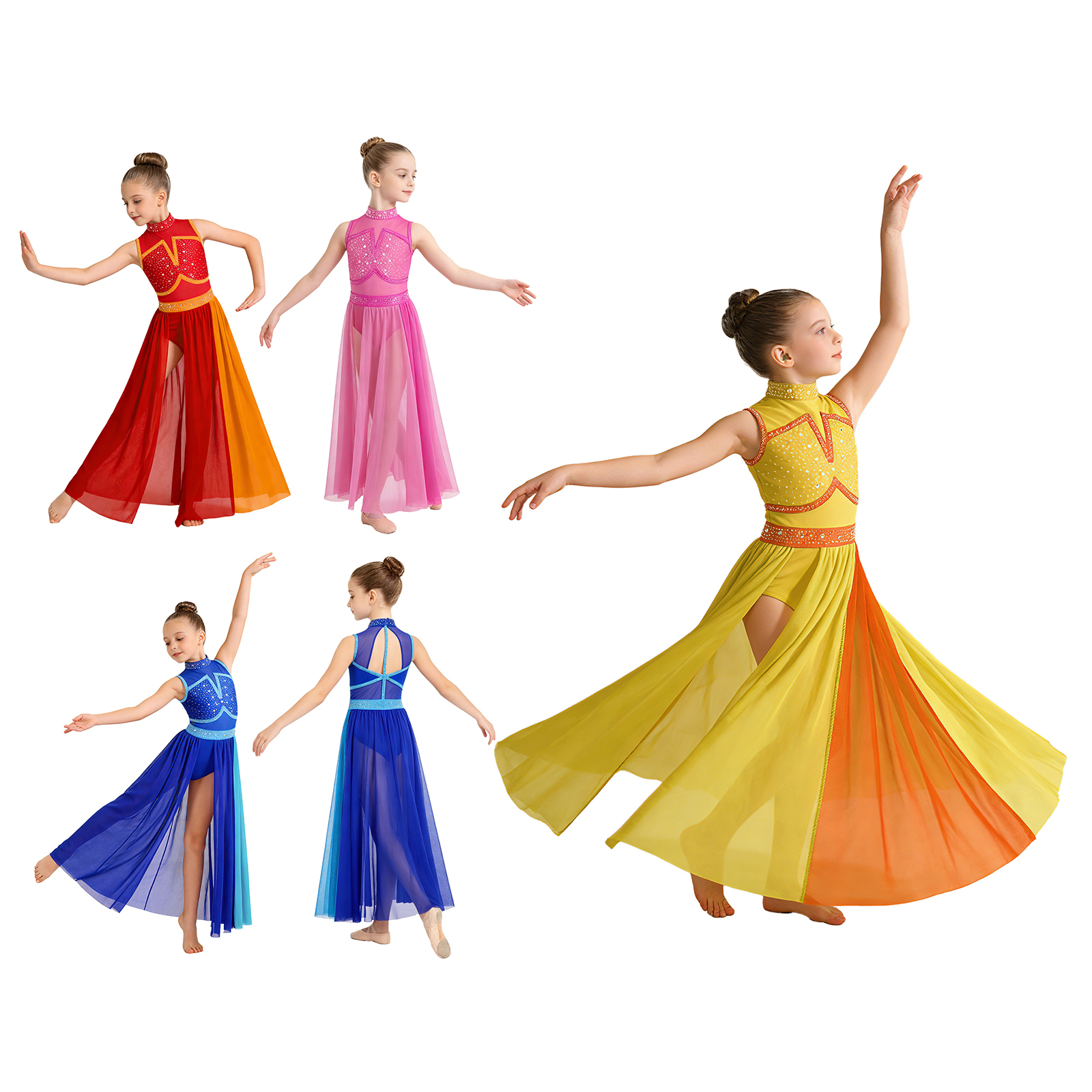 Kids Girls Modern Lyrical Danc - مراجعة Rhinestone Banding Trim وسعره