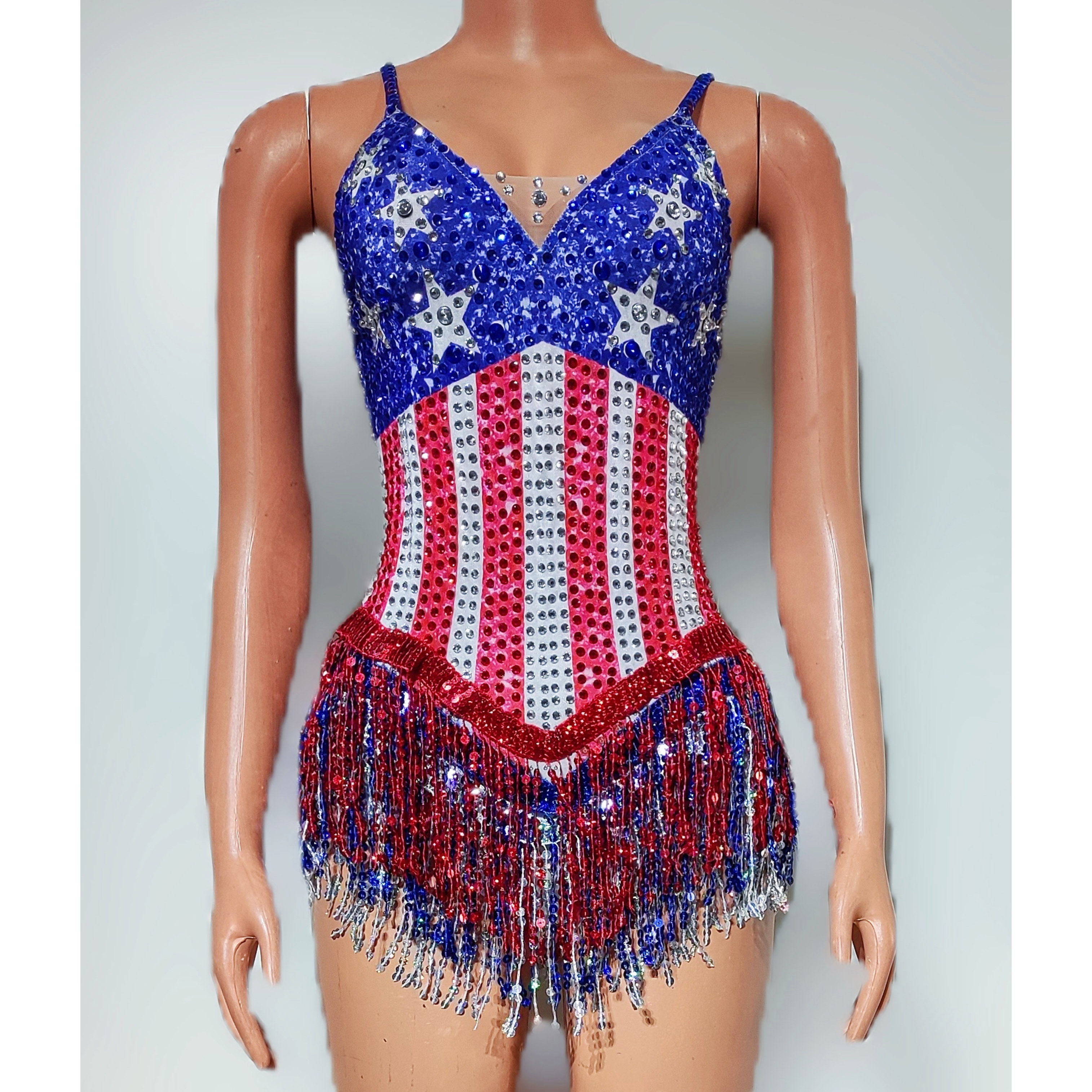 Dance Singer Costume Bar Night - مراجعة Rhinestone Banding Trim وسعره