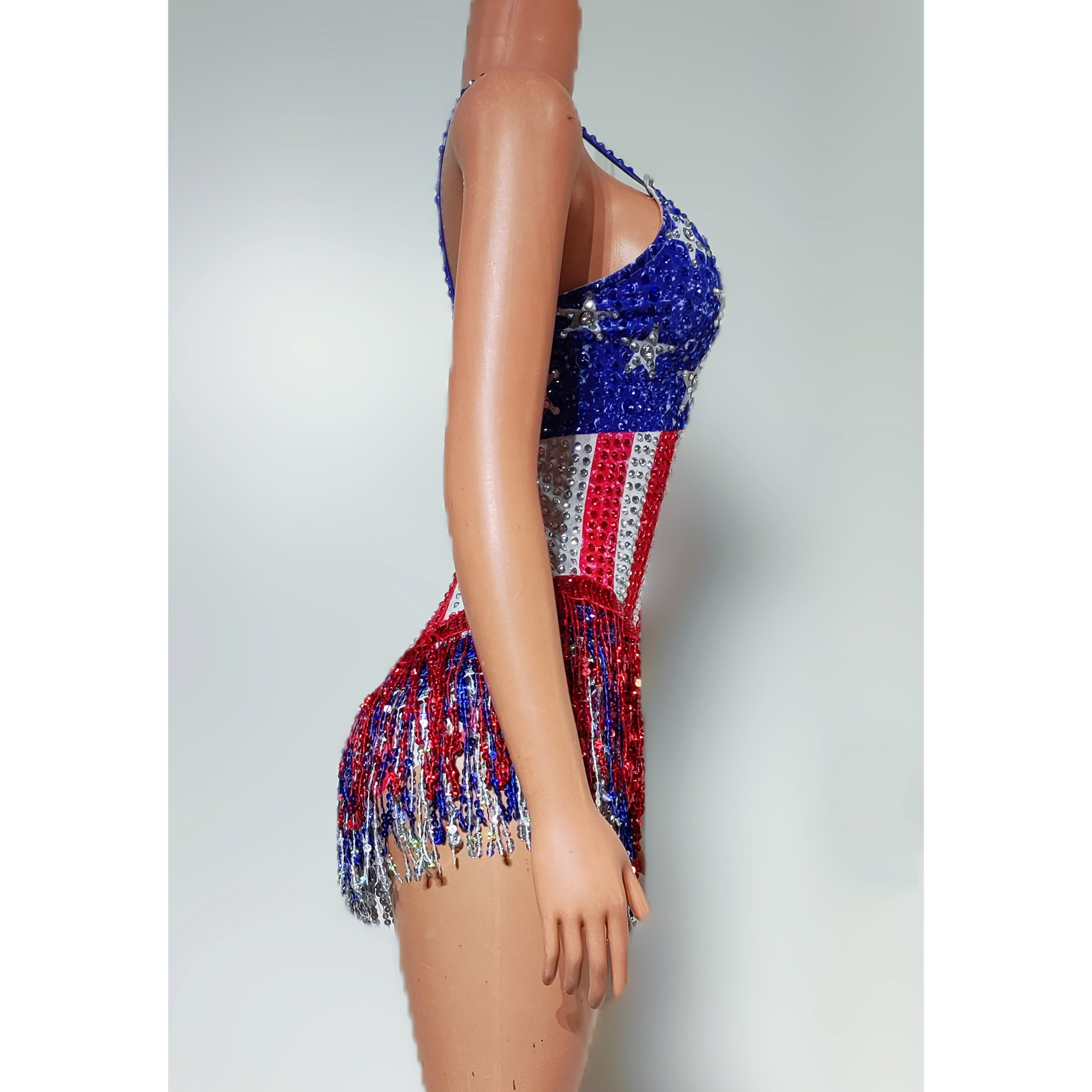 Dance Singer Costume Bar Night - مراجعة Rhinestone Banding Trim وسعره