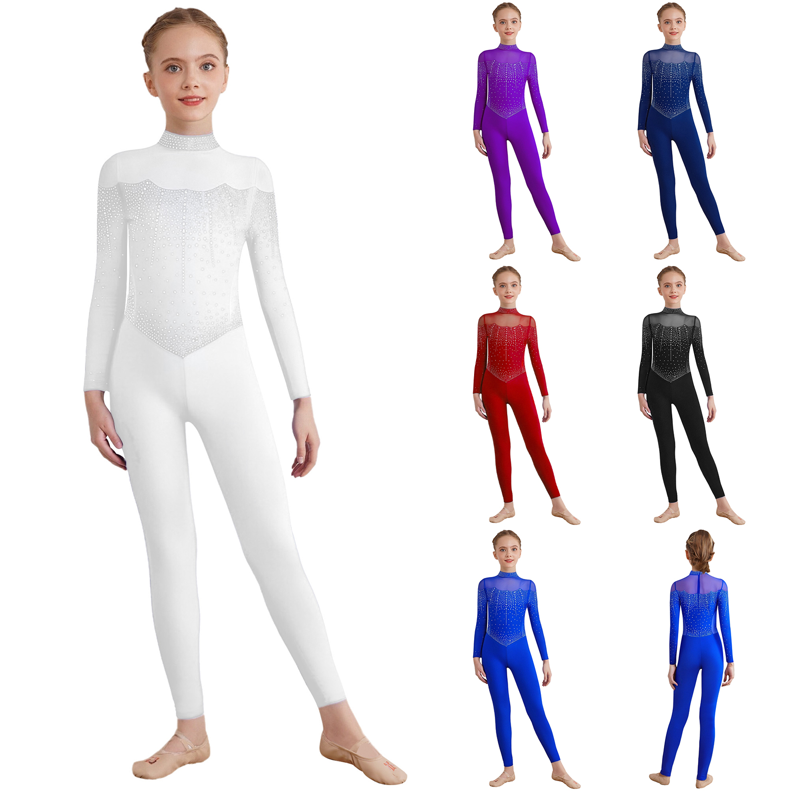 6-16Y Girls Figure Skating Dan - مراجعة Rhinestone Banding Trim وسعره