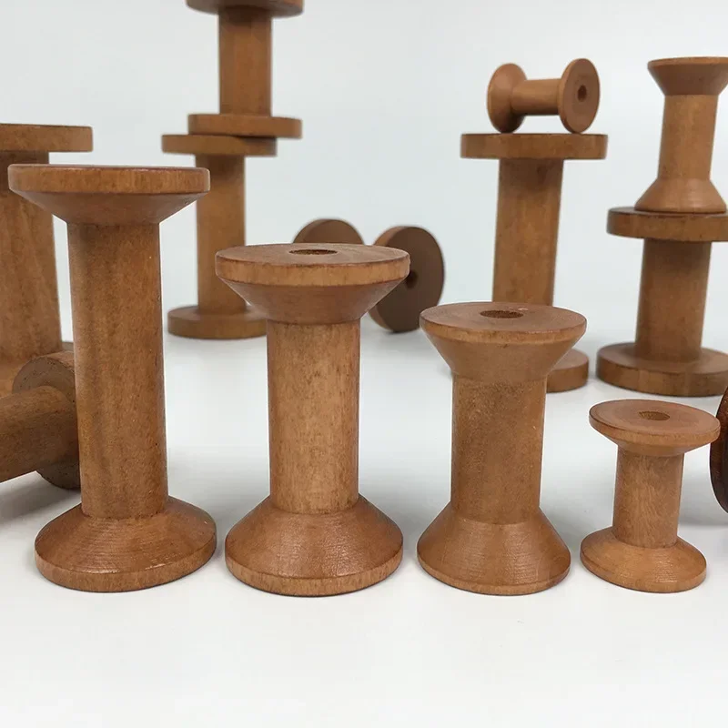 Vintage Wooden Spools DIY Reel - مراجعة Organza Ribbon Spool وسعره