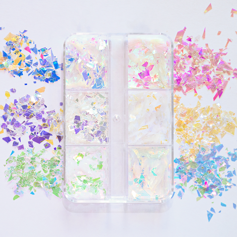 6Grids Shiny Iridescent Mermai - مراجعة Glitter Vinyl Roll وسعره
